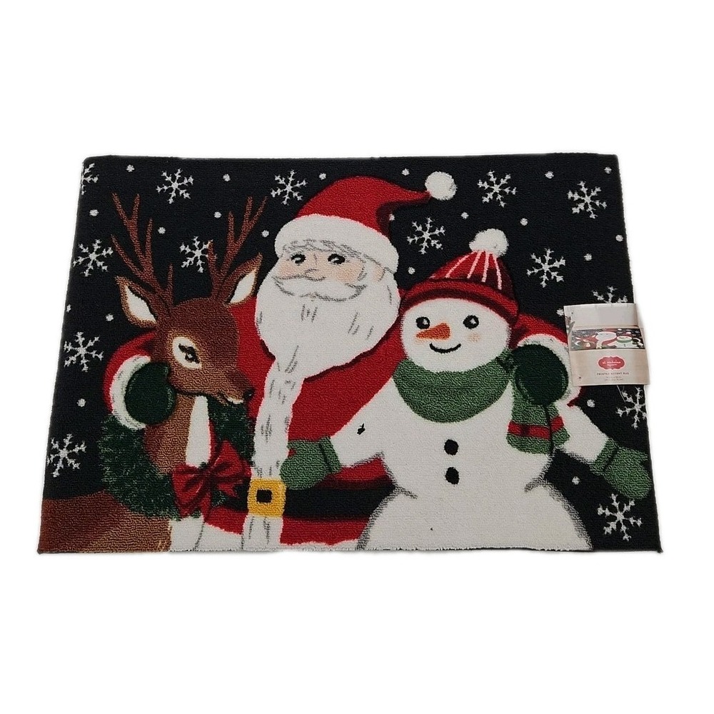 St Nicholas Square Santa Friends Christmas Accent Rug 19.5"x‎ 30"
